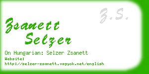 zsanett selzer business card